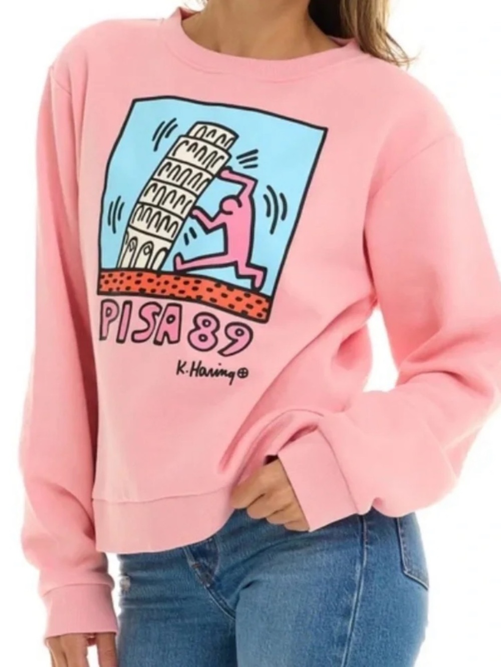 Keith Haring Pisa 1989 graphic sweatshirt